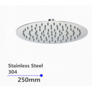 Round Chrome Super-slim Shower Head 250